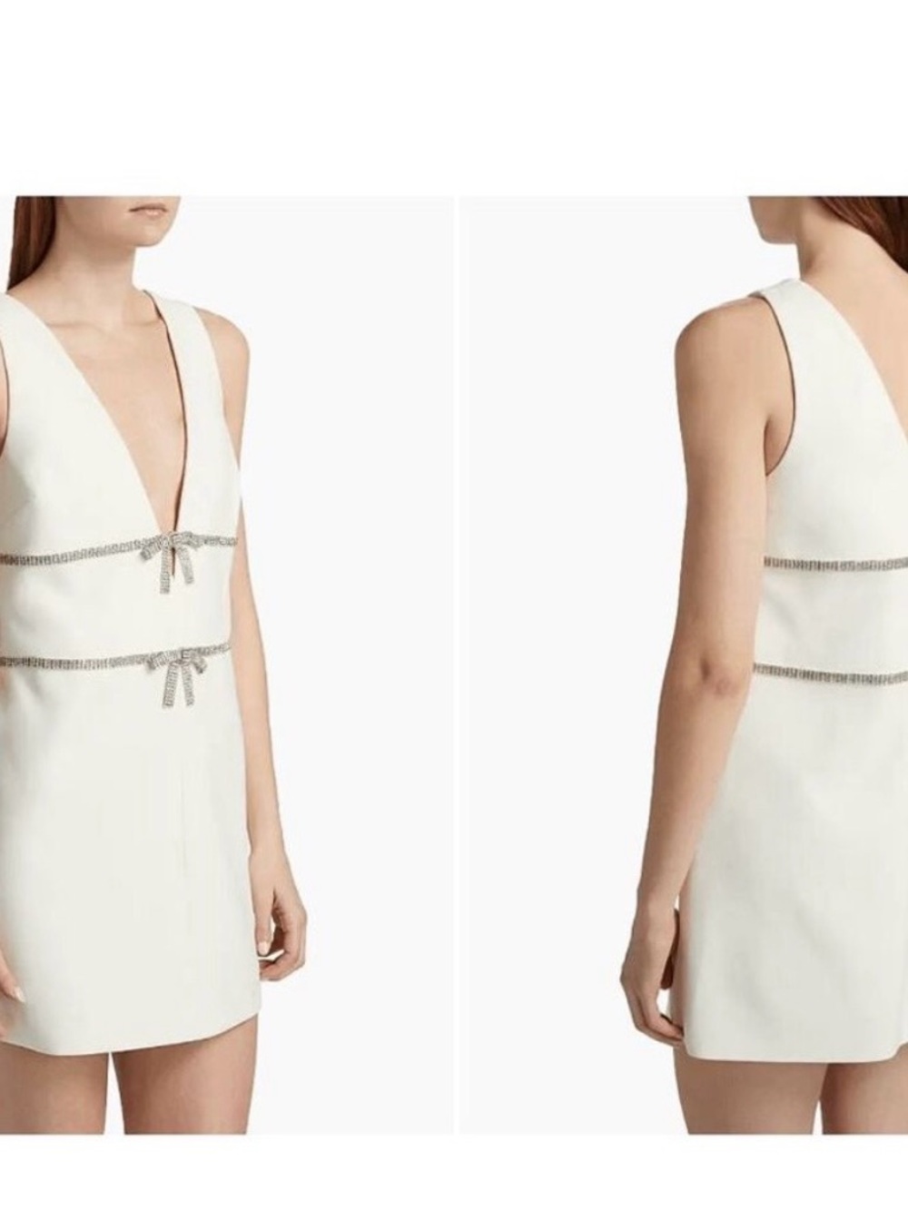 NWT Cinq à Sept Crystal Bow Mini Dress Sz 10 Cocktail Wedding Guest - Picture 9 of 15